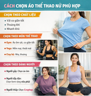 cách chọn áo thể thao nữ phù hợp