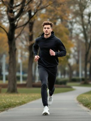 quần jogger nam thun thể thao màu đen